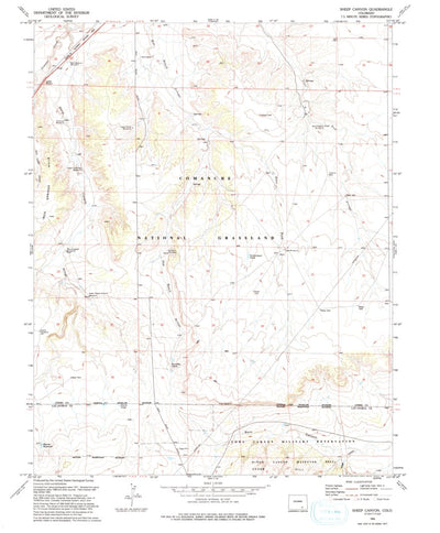 United States Geological Survey Sheep Canyon, CO (1993, 24000-Scale) digital map