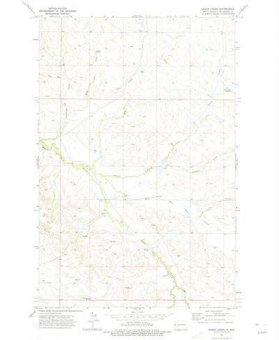 United States Geological Survey Sheep Creek, ND (1972, 24000-Scale) digital map
