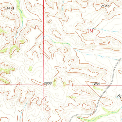 United States Geological Survey Sheep Creek, ND (1972, 24000-Scale) digital map