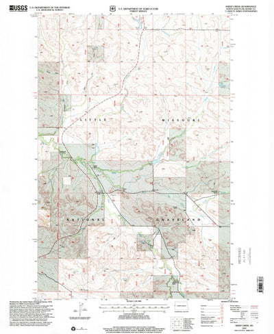 United States Geological Survey Sheep Creek, ND (1997, 24000-Scale) digital map