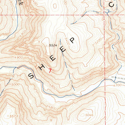 United States Geological Survey Sheep Creek Range SE, NV (1965, 24000-Scale) digital map
