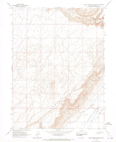 United States Geological Survey Sheep Creek Range SW, NV (1965, 24000-Scale) digital map
