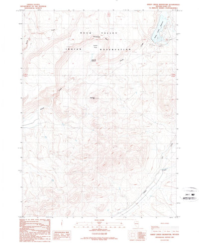 United States Geological Survey Sheep Creek Reservoir, NV (1987, 24000-Scale) digital map