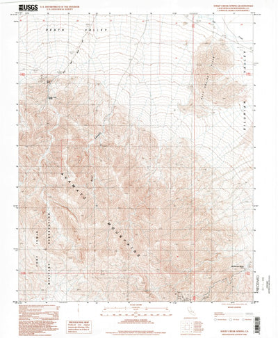 United States Geological Survey Sheep Creek Spring, CA (1996, 24000-Scale) digital map
