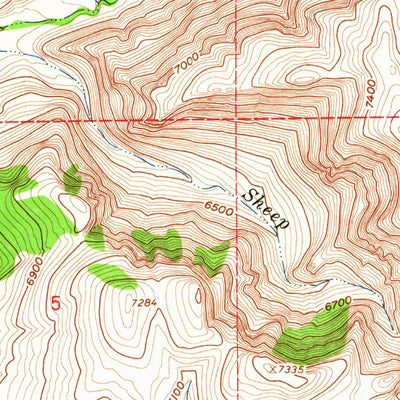 United States Geological Survey Sheep Creek, WY (1960, 24000-Scale) digital map