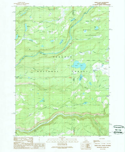 United States Geological Survey Sheep Falls, ID-WY (1989, 24000-Scale) digital map