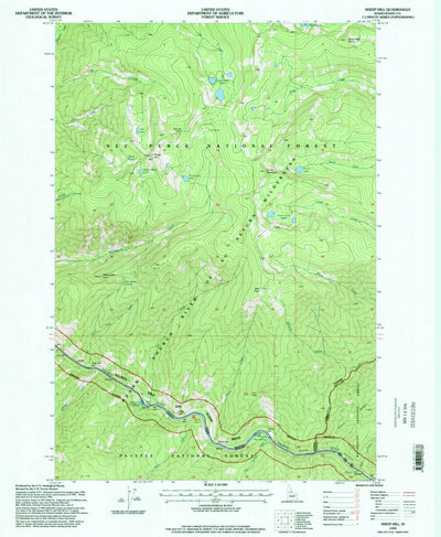 United States Geological Survey Sheep Hill, ID (1995, 24000-Scale) digital map