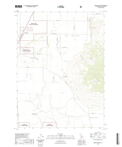 United States Geological Survey Sheep Mountain, CA (2021, 24000-Scale) digital map