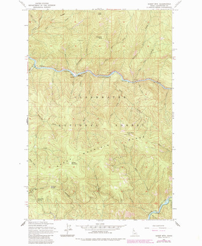 United States Geological Survey Sheep Mountain, ID (1963, 24000-Scale) digital map