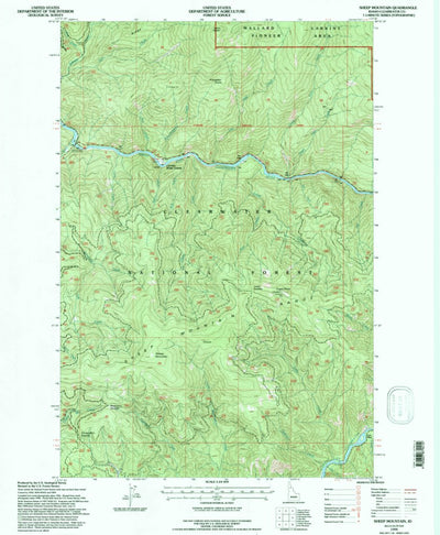 United States Geological Survey Sheep Mountain, ID (1994, 24000-Scale) digital map