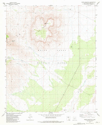 United States Geological Survey Sheep Mountain, NM (1981, 24000-Scale) digital map