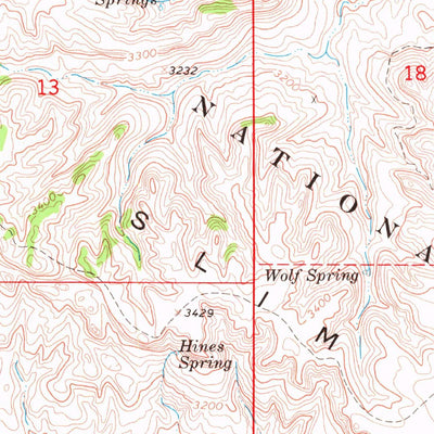 United States Geological Survey Sheep Mountain, SD (1968, 24000-Scale) digital map