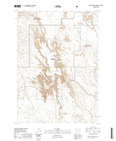 United States Geological Survey Sheep Mountain Table, SD (2021, 24000-Scale) digital map