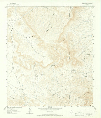 United States Geological Survey Sheep Peak, TX (1964, 24000-Scale) digital map