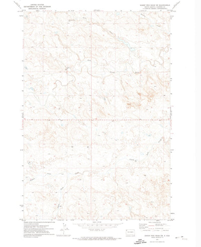 United States Geological Survey Sheep Pen Draw SW, SD (1971, 24000-Scale) digital map
