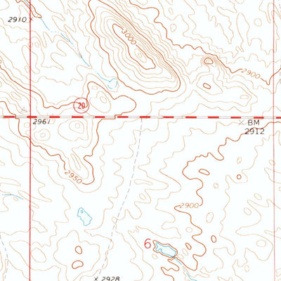 United States Geological Survey Sheep Pen Draw SW, SD (1971, 24000-Scale) digital map