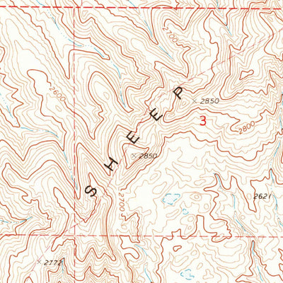 United States Geological Survey Sheep Ridge, ID (1970, 24000-Scale) digital map