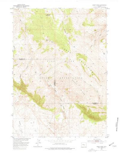 United States Geological Survey Sheep Ridge, WY (1952, 24000-Scale) digital map