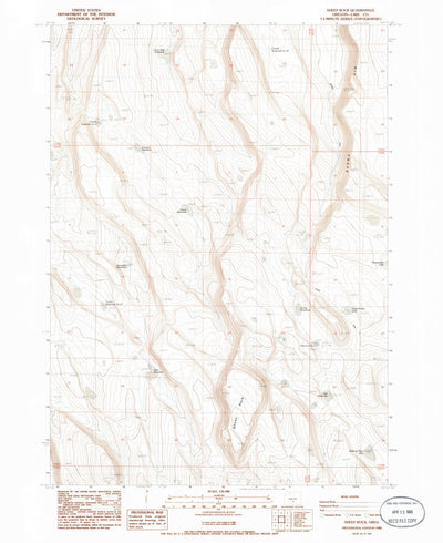 United States Geological Survey Sheep Rock, OR (1986, 24000-Scale) digital map