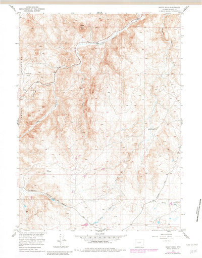 United States Geological Survey Sheep Rock, WY (1955, 24000-Scale) digital map