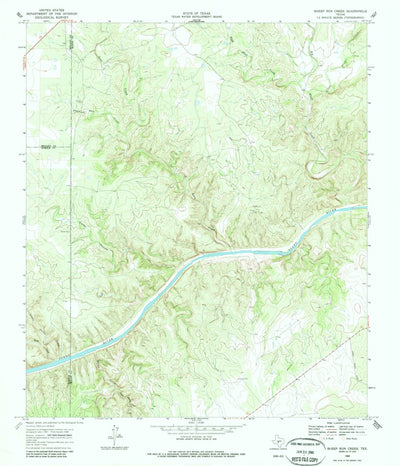 United States Geological Survey Sheep Run Creek, TX (1968, 24000-Scale) digital map