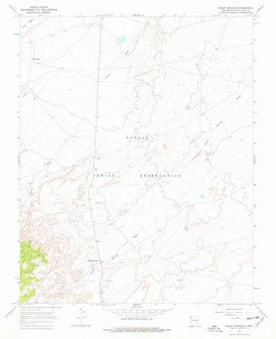 United States Geological Survey Sheep Springs, NM (1966, 24000-Scale) digital map