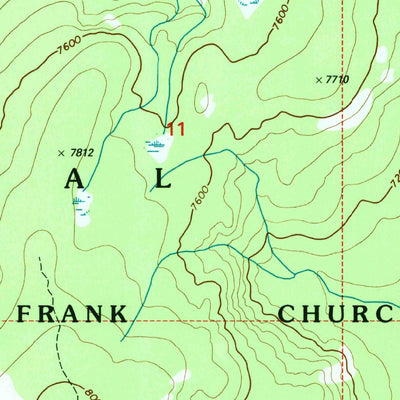 United States Geological Survey Sheepeater Mountain, ID (1995, 24000-Scale) digital map