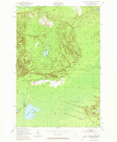 United States Geological Survey Sheephead Lake, MI (1951, 24000-Scale) digital map
