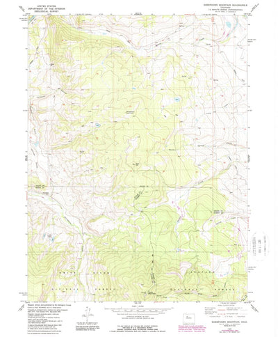 United States Geological Survey Sheephorn Mountain, CO (1980, 24000-Scale) digital map