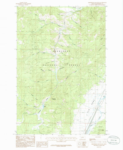 United States Geological Survey Sheepshead Mountain, MT (1985, 24000-Scale) digital map