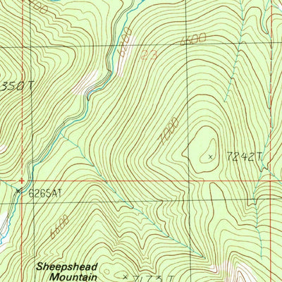 United States Geological Survey Sheepshead Mountain, MT (1985, 24000-Scale) digital map