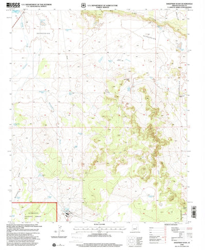 United States Geological Survey Sheepskin Wash, AZ (1998, 24000-Scale) digital map