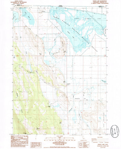 United States Geological Survey Sheepy Lake, CA (1985, 24000-Scale) digital map