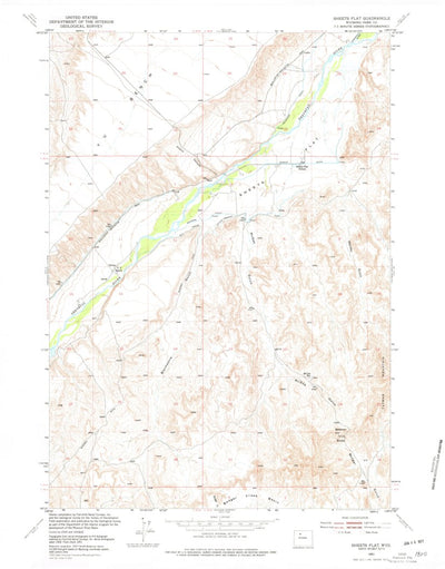 United States Geological Survey Sheets Flat, WY (1951, 24000-Scale) digital map