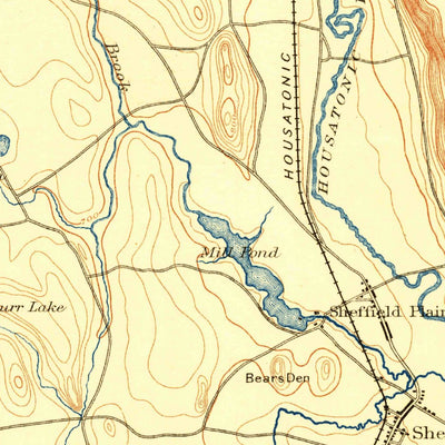 United States Geological Survey Sheffield, MA-CT-NY (1888, 62500-Scale) digital map