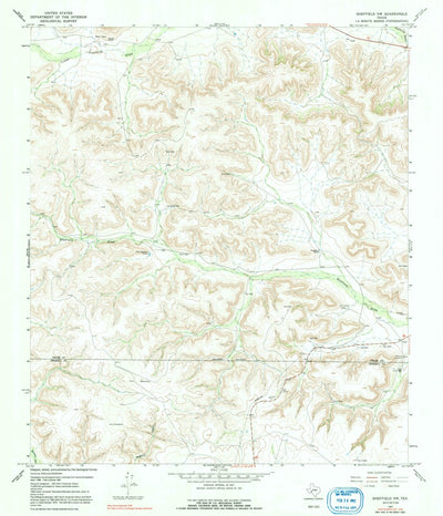 United States Geological Survey Sheffield NW, TX (1967, 24000-Scale) digital map