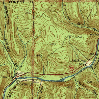United States Geological Survey Sheffield, PA (1941, 62500-Scale) digital map
