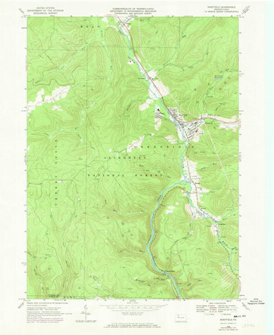United States Geological Survey Sheffield, PA (1966, 24000-Scale) digital map