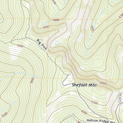 United States Geological Survey Shefoot Mountain, ID (2020, 24000-Scale) digital map