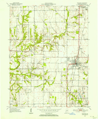 United States Geological Survey Shelburn, IN (1952, 24000-Scale) digital map
