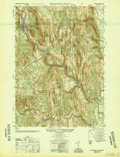 United States Geological Survey Shelburne Falls, MA (1949, 25000-Scale) digital map