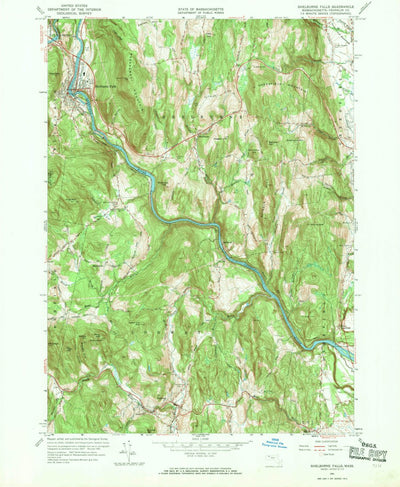 United States Geological Survey Shelburne Falls, MA (1961, 24000-Scale) digital map