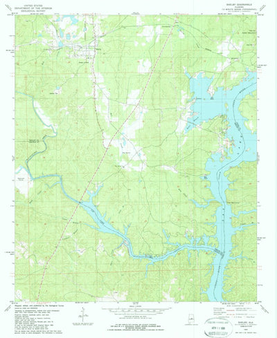 United States Geological Survey Shelby, AL (1980, 24000-Scale) digital map