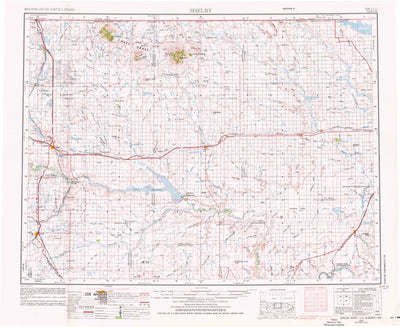 United States Geological Survey Shelby, MT (1954, 250000-Scale) digital map
