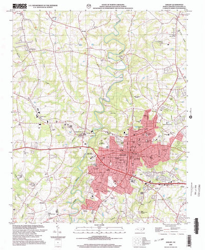 United States Geological Survey Shelby, NC (2002, 24000-Scale) digital map