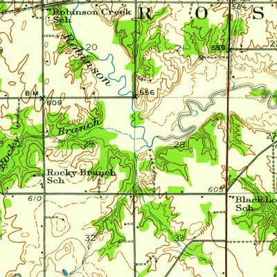 United States Geological Survey Shelbyville, IL (1942, 62500-Scale) digital map