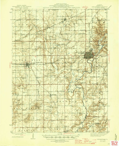 United States Geological Survey Shelbyville, IL (1946, 62500-Scale) digital map