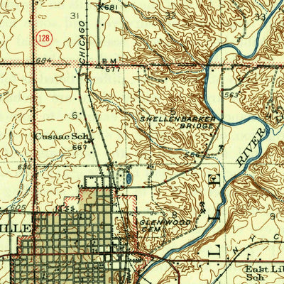 United States Geological Survey Shelbyville, IL (1946, 62500-Scale) digital map