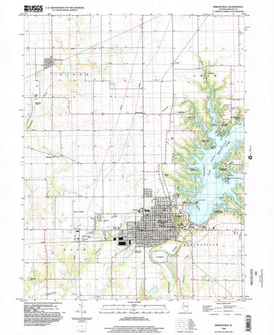 United States Geological Survey Shelbyville, IL (1998, 24000-Scale) digital map