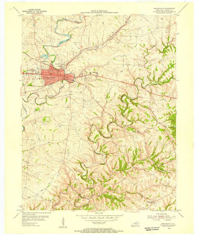 United States Geological Survey Shelbyville, KY (1954, 24000-Scale) digital map